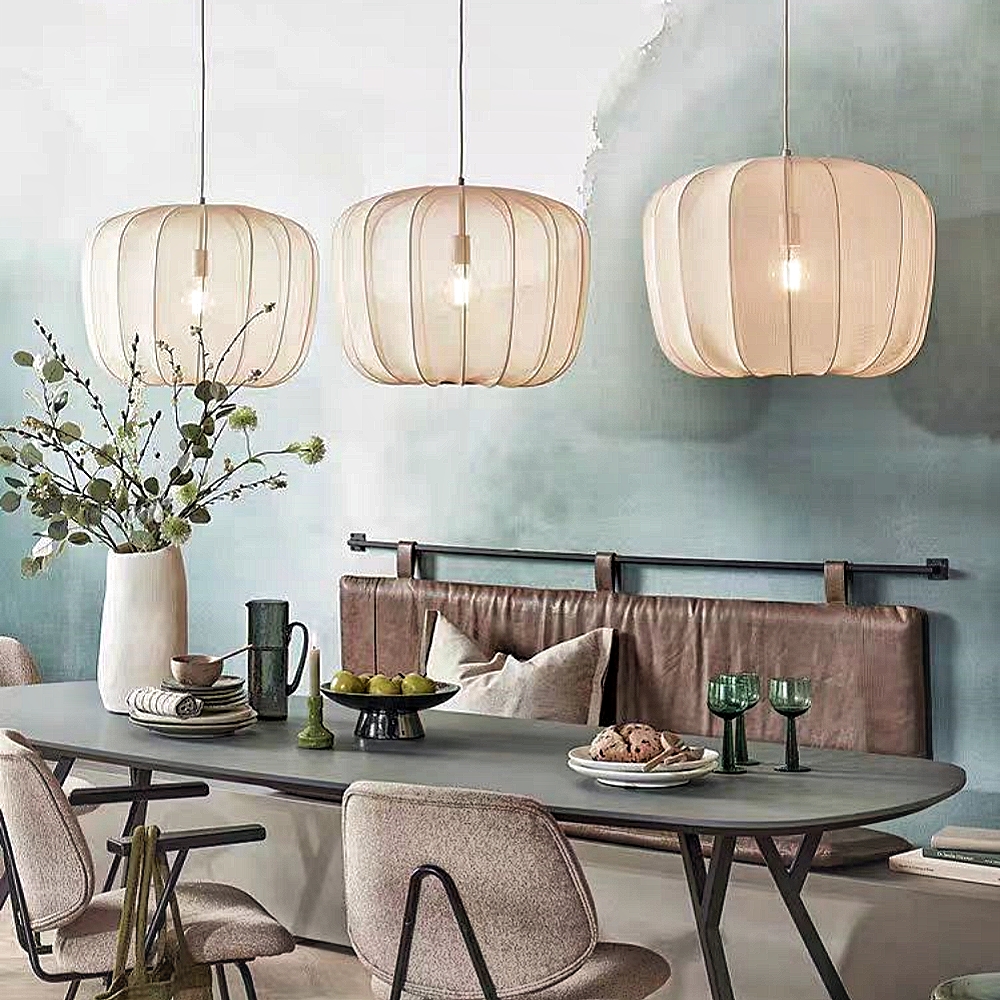 Chinese Apple Shaped Living Room Loft Spinning Pendant Light
