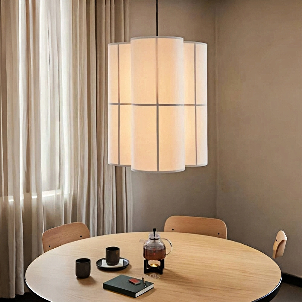 Japanese Wabi Sabi Style Retro Minimalist Study Room Tea Room Fabric Pendant Light
