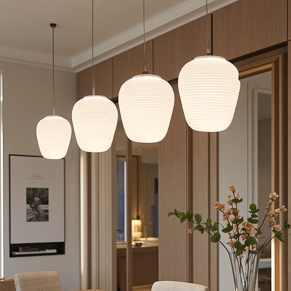 Danish Creative Cocoon Glass Chandelier Light Loft Duplex Staircase Glass Lighting Fixture