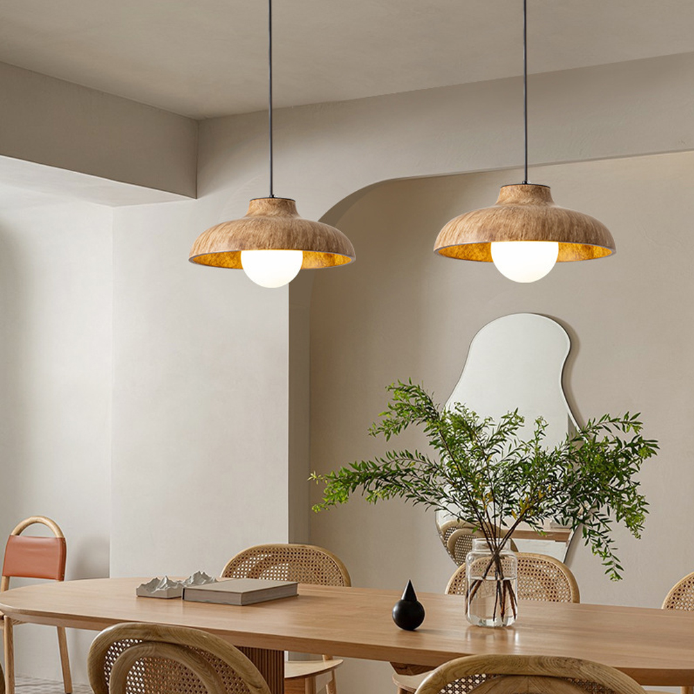 Vintage Light Fixtures Japanese-style Resin Chandelier Simple Dining Table Bar Lamp