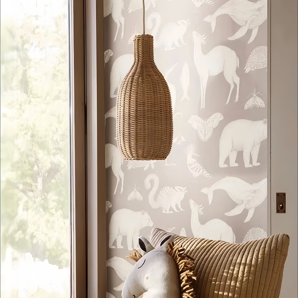 Wabi-sabi Rattan Hanging Light Bird's Nest Hand-woven Retro Lampshade