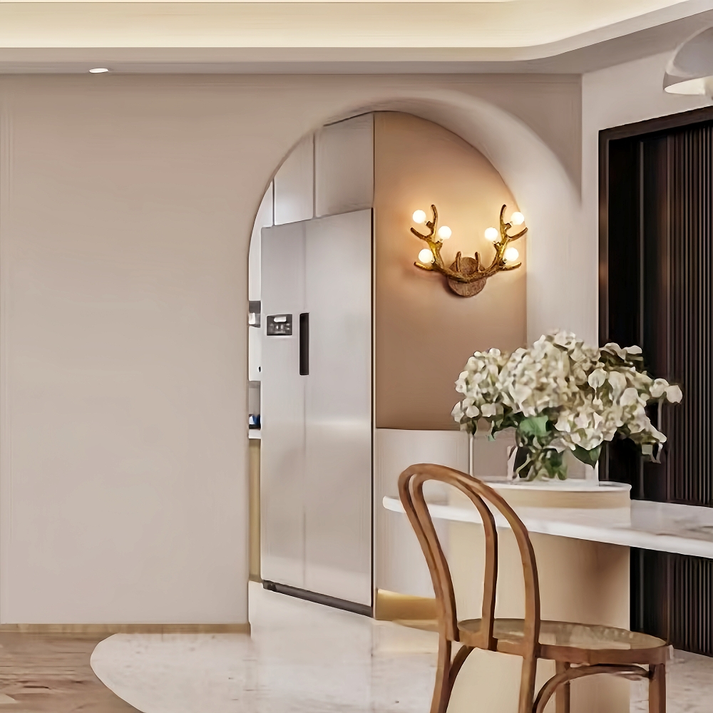 Nordic Creative Imitation Deer Horn Art  Atmosphere Wall Lamp