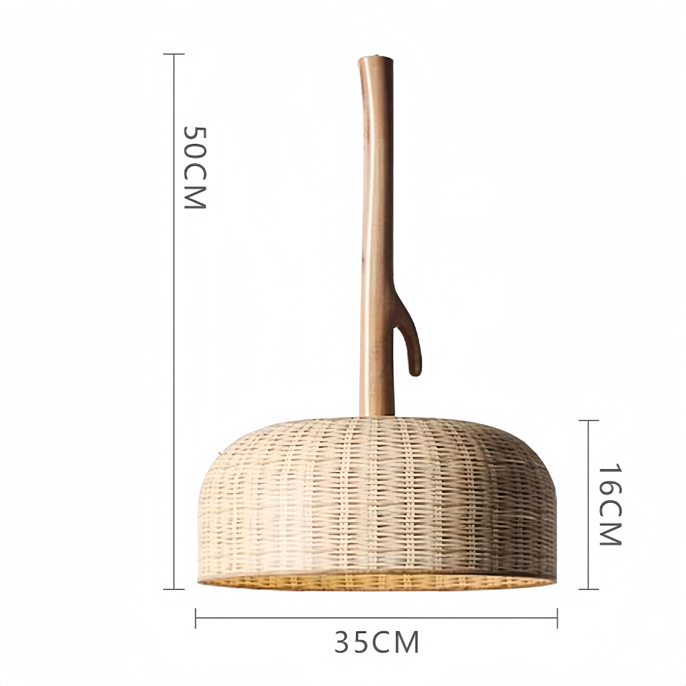 Wabi-Sabi Style Rattan Woven Combination Pendant Light