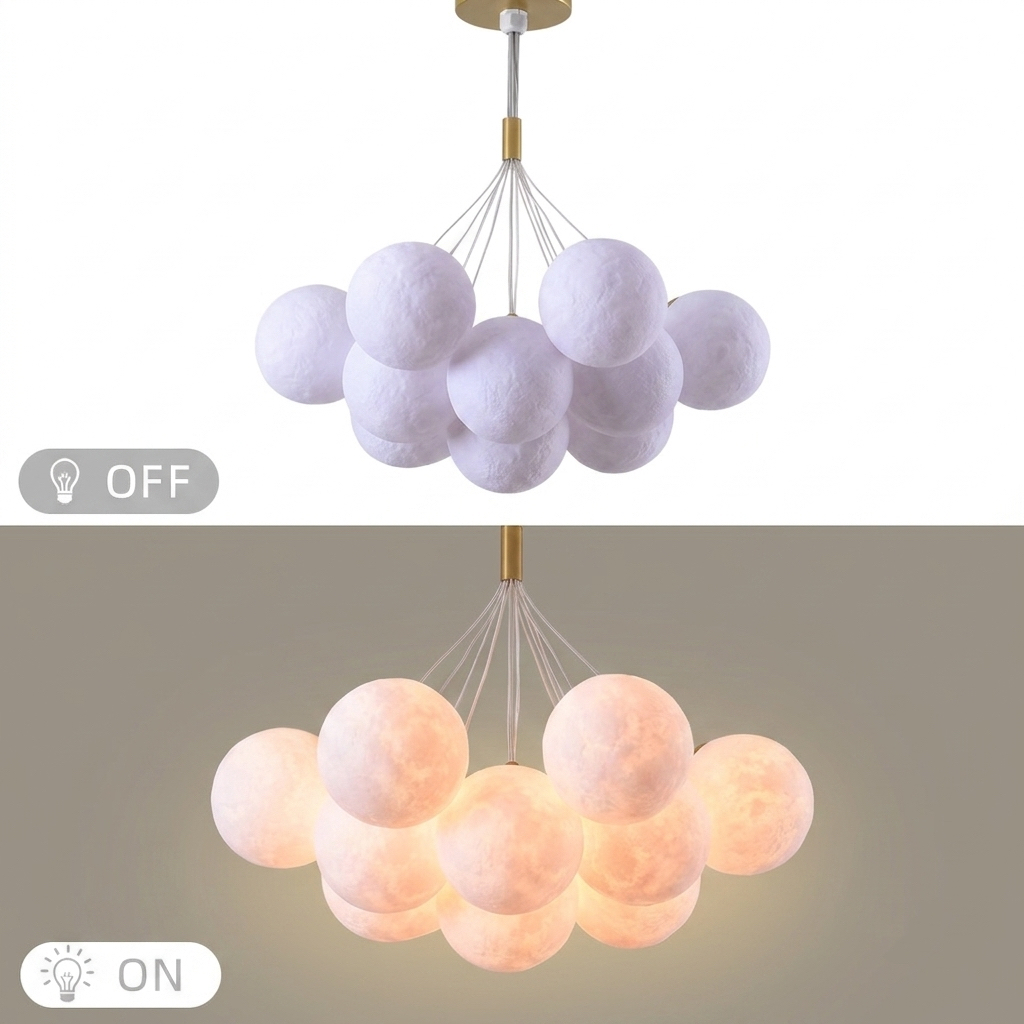 Moon Bubble Chandelier Dining Room Living Room Light