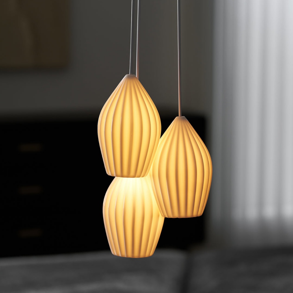 Scandinavian Ceramic Pendant Light Staircase Decor Lighting