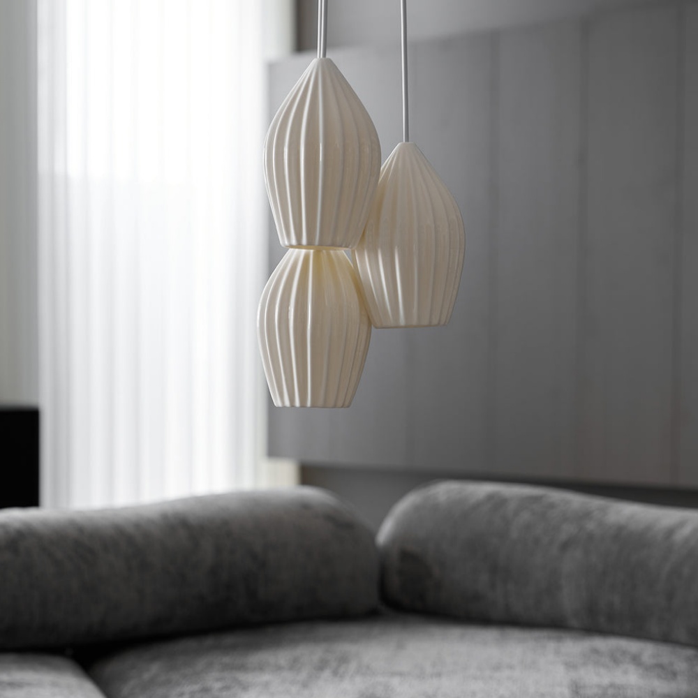 Scandinavian Ceramic Pendant Light Staircase Decor Lighting