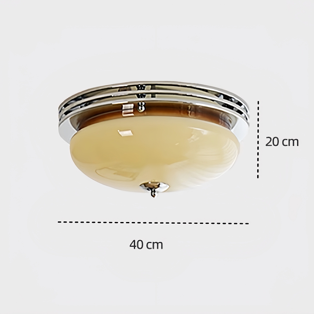 Bauhaus French Custard Tart shaped Cream Wind Ceiling Light
