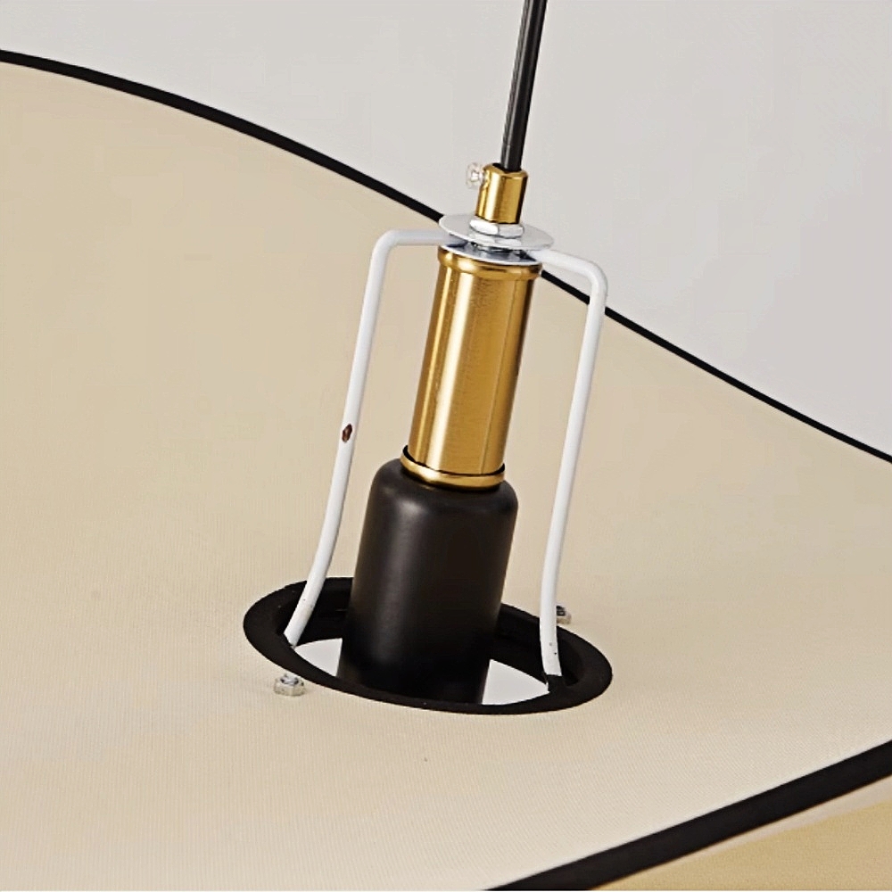 Japanese Wabi Sabi Style Bedroom Creative Potato Chip Shaped Fabric Pendant Light