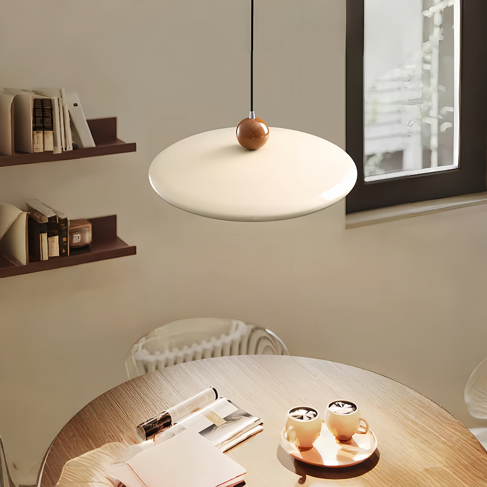 Vintage Cream Style Flying Saucer Pendant Light Bar Dining Room Wrought Iron Lighting Fixtures