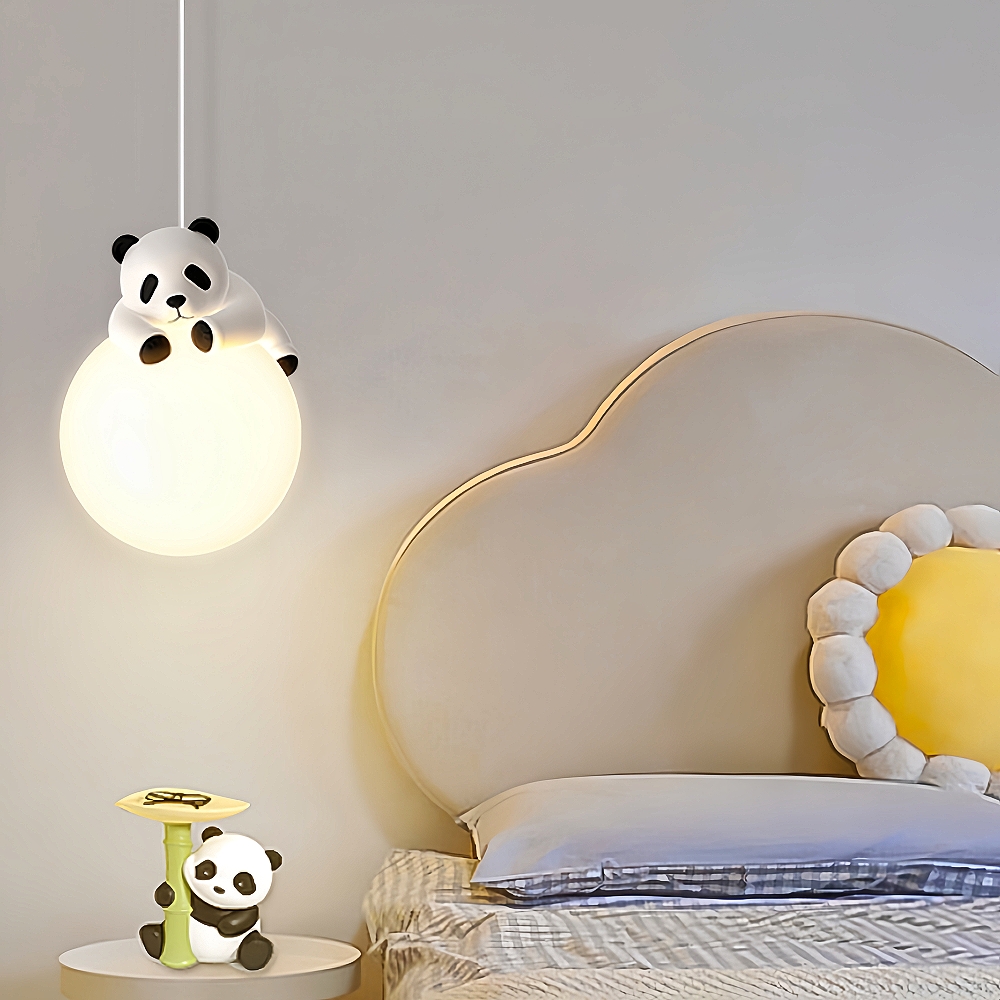 Modern Creative Cream Style Panda Koala Pendant Light