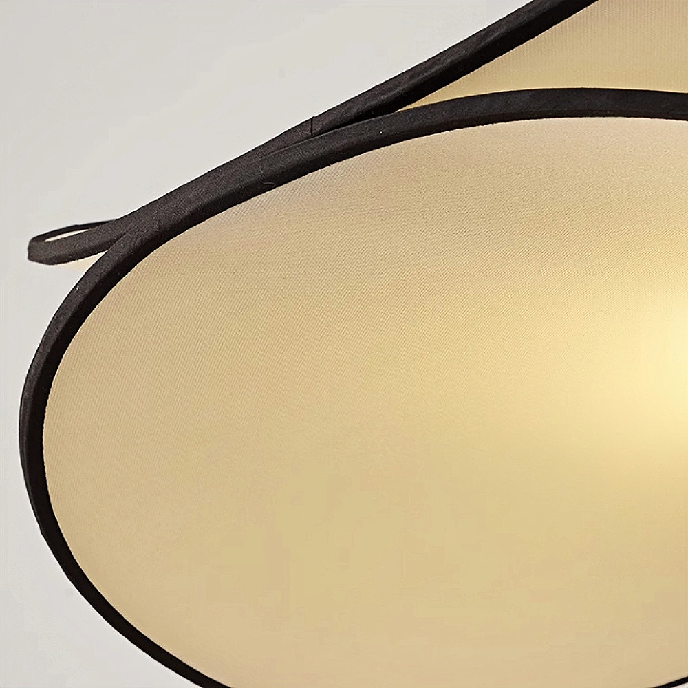 Japanese Wabi Sabi Style Bedroom Creative Potato Chip Shaped Fabric Pendant Light