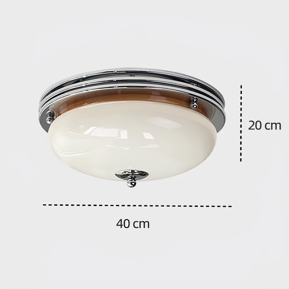 Bauhaus French Custard Tart shaped Cream Wind Ceiling Light