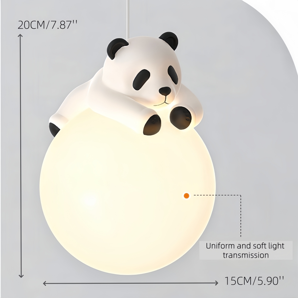 Modern Creative Cream Style Panda Koala Pendant Light