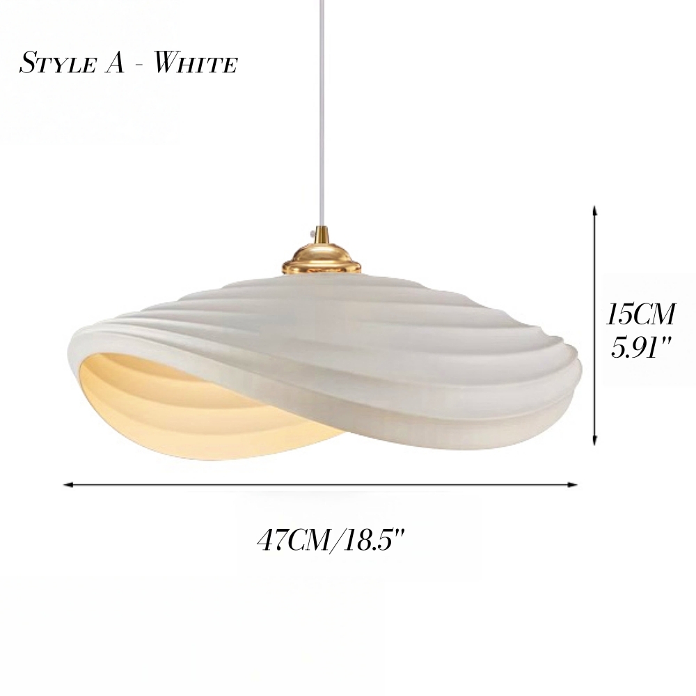 Nordic Minimalist Cream Resin Pendant Lamp