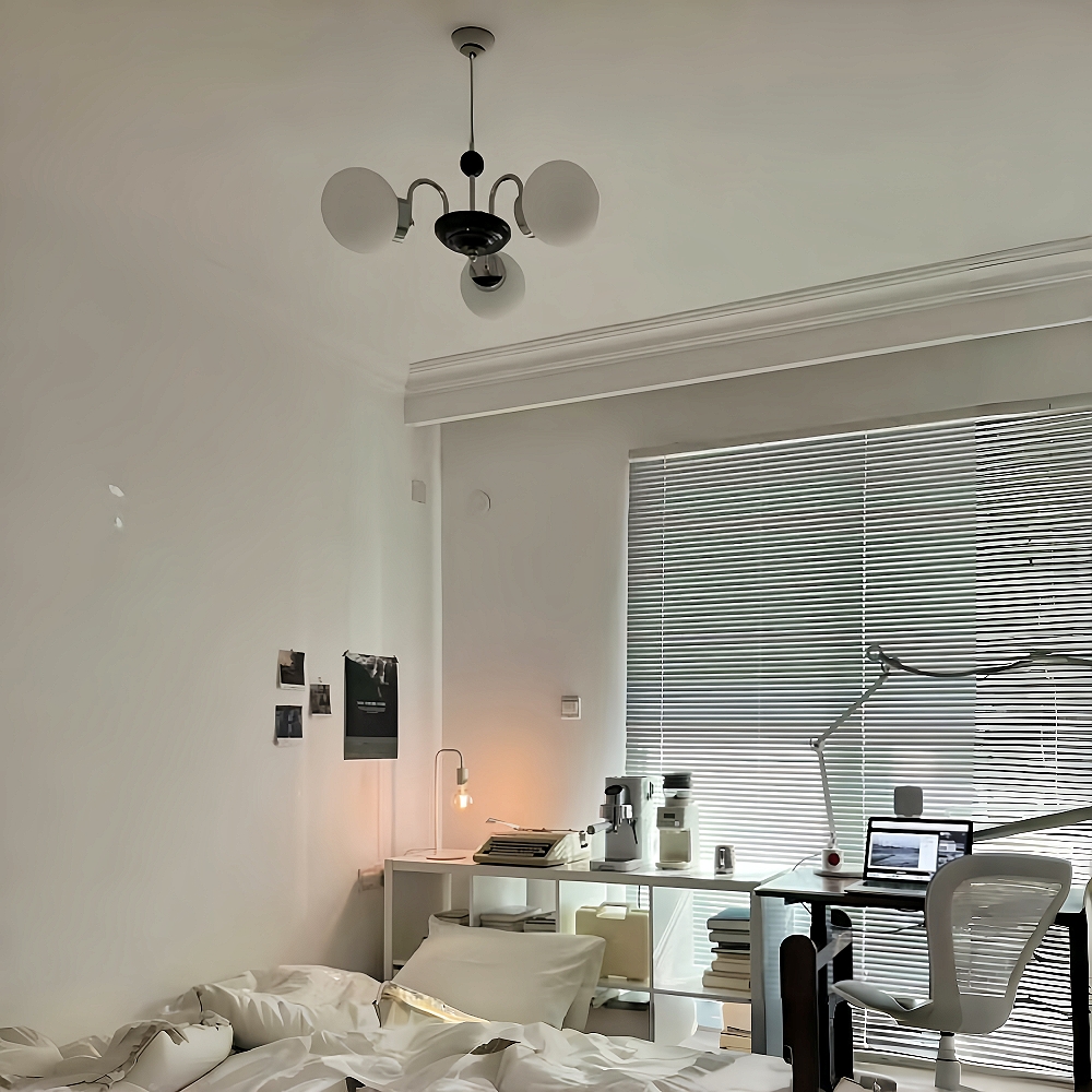 French Medieval Cream Style Magic Bean Glass Chandelier Luxury Modern Living Room Main Light