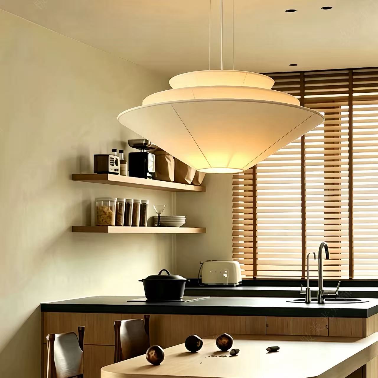 Gull Pendant Light Umbrella Fabric Lamp Creative Dining Room Light