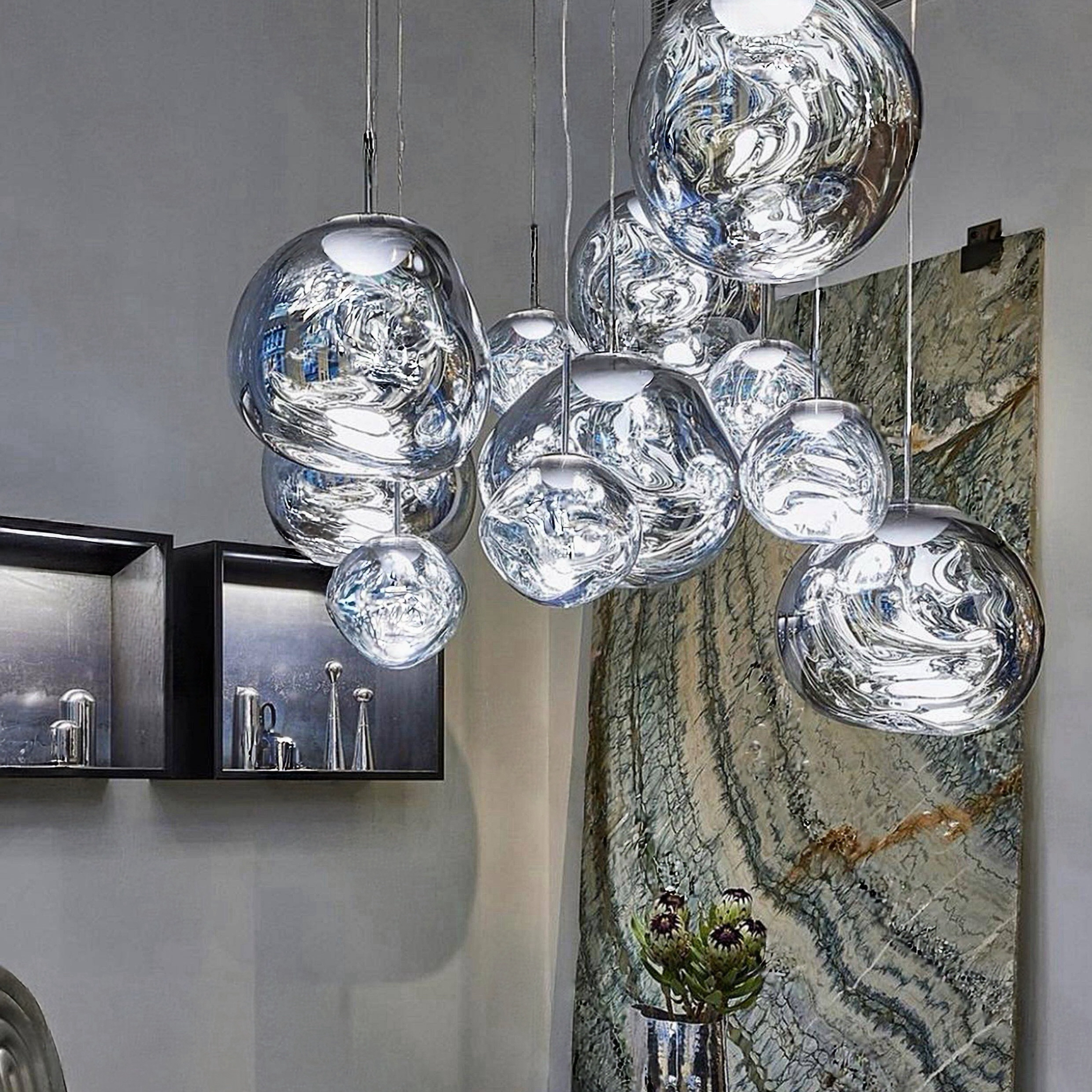 Designer Lava Chandelier Luxury Loft Stairwell Living Room Pendant Light