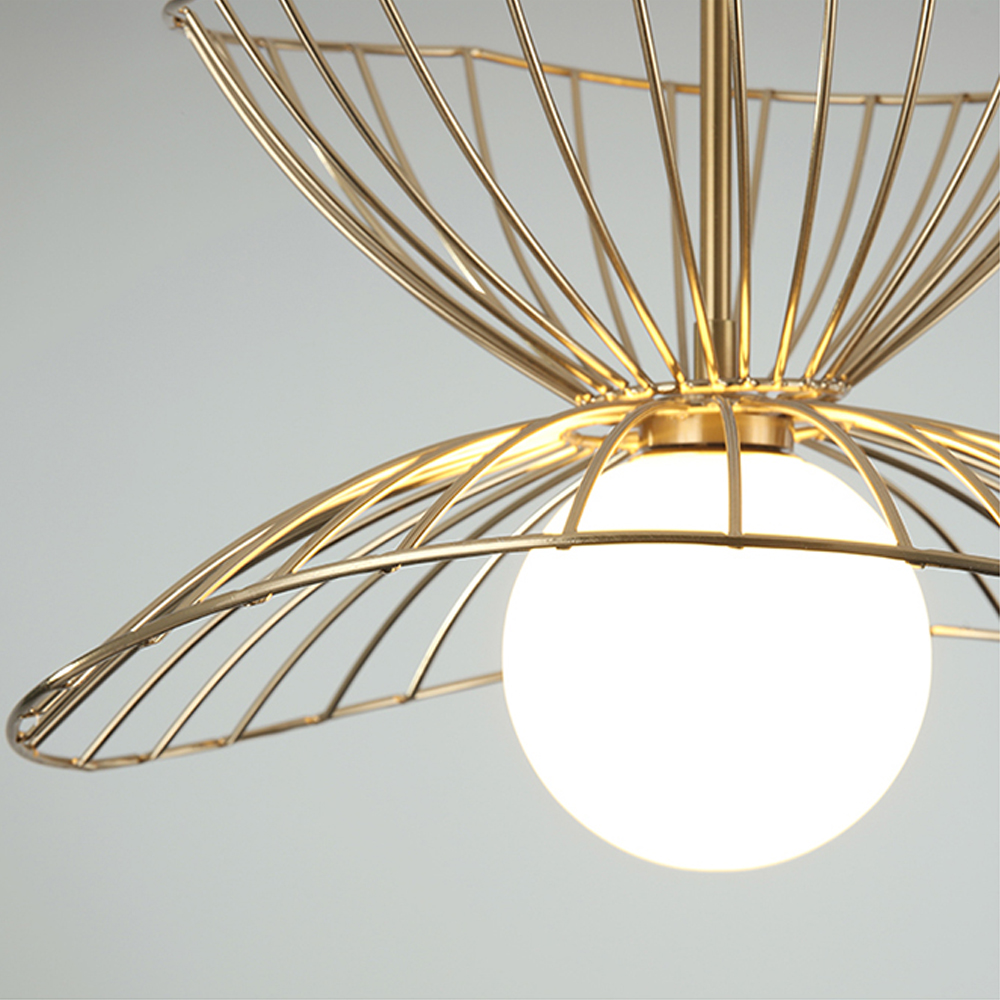 Nordic Iron Artwork Bedroom Pendant Lamp INS Fashion Chandelier