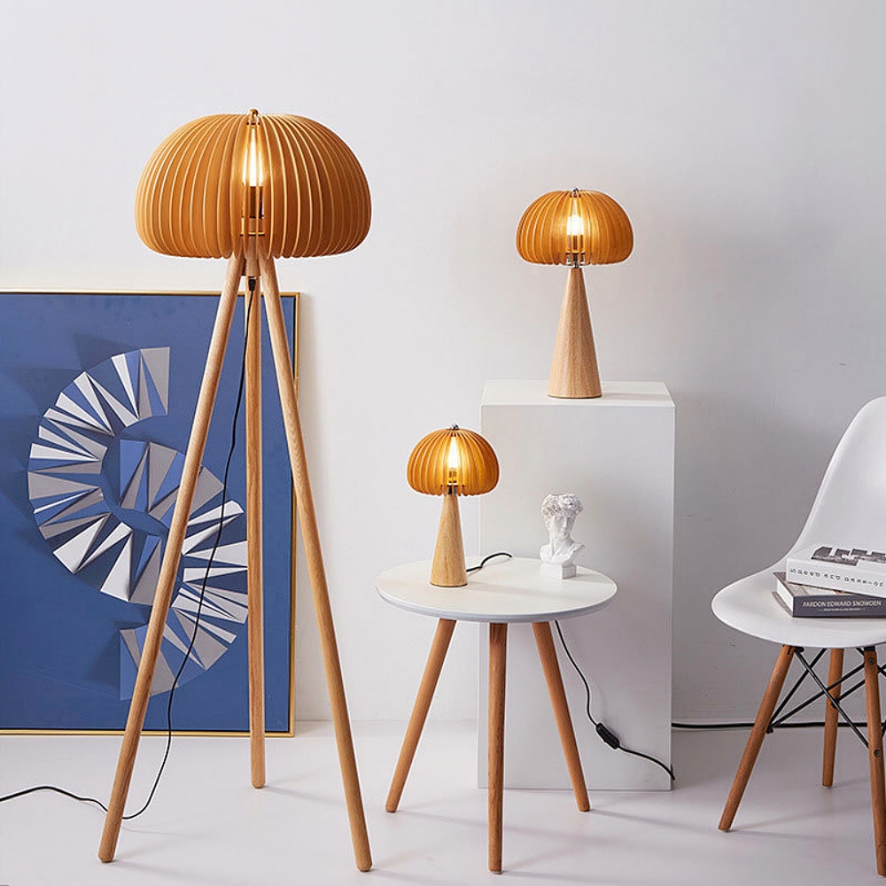 Vintage Creative Pumpkin-Shaped Table & Floor Lamp