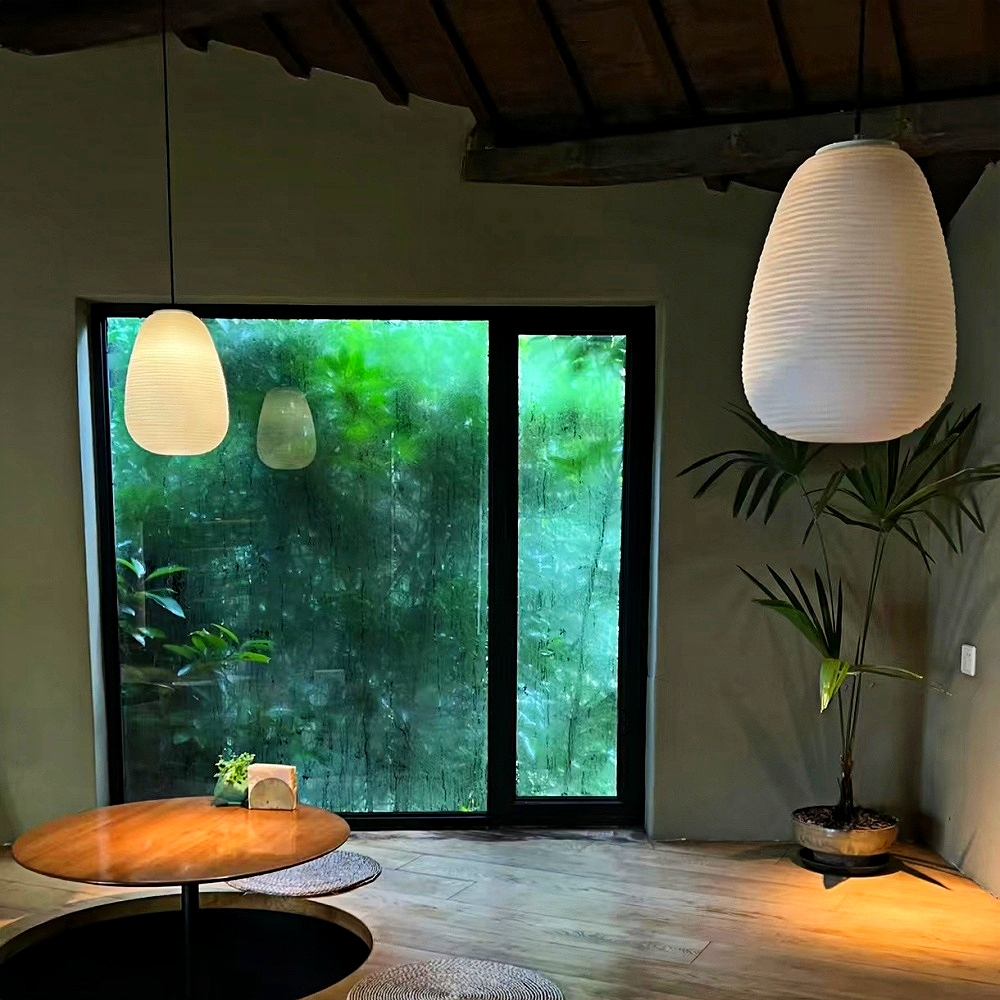 Danish Creative Cocoon Glass Chandelier Light Loft Duplex Staircase Glass Lighting Fixture