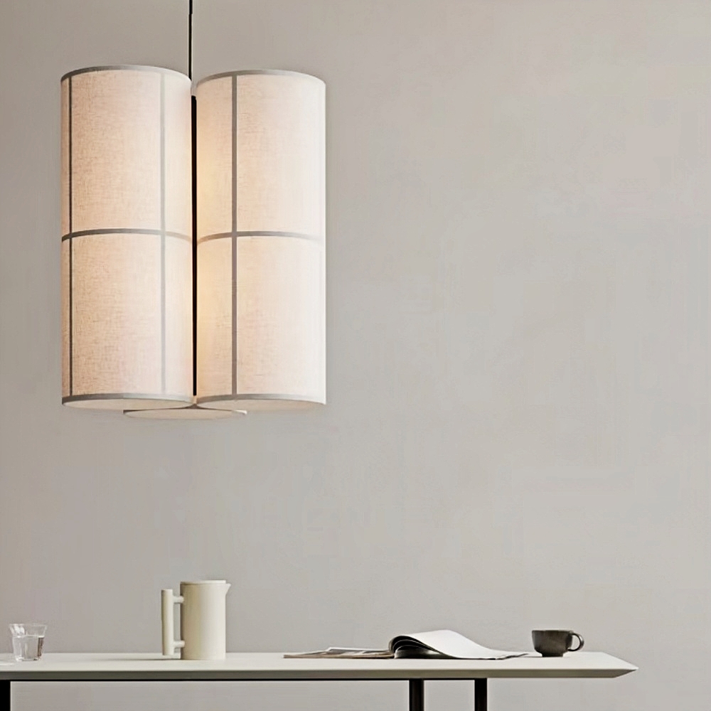 Japanese Wabi Sabi Style Retro Minimalist Study Room Tea Room Fabric Pendant Light