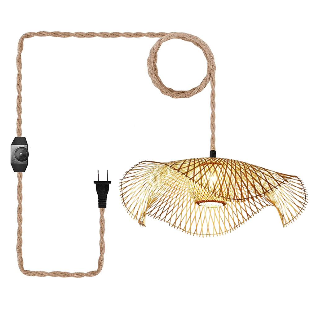 Large Hat-shape Bamboo Ceiling Light For Bedroom