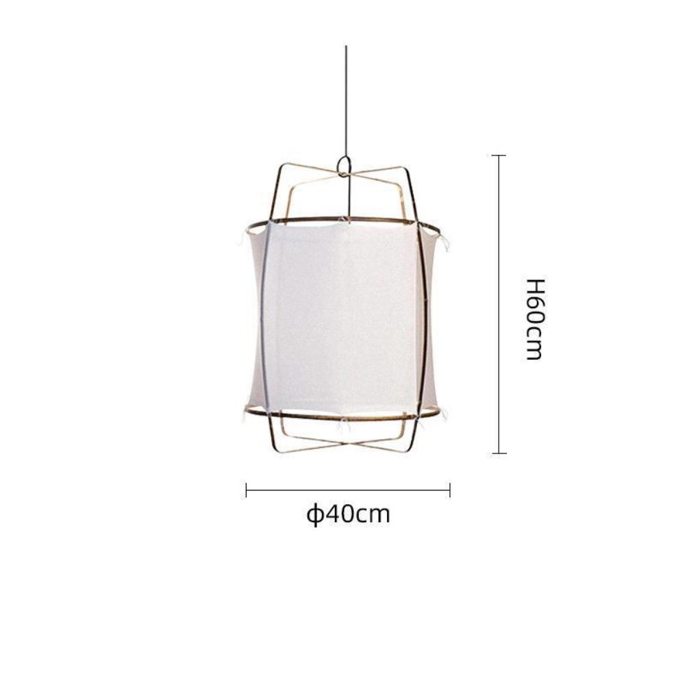 Japanese Retro Fabric Kongming Lantern Pendant Light Homestay Dining Room Chandelier