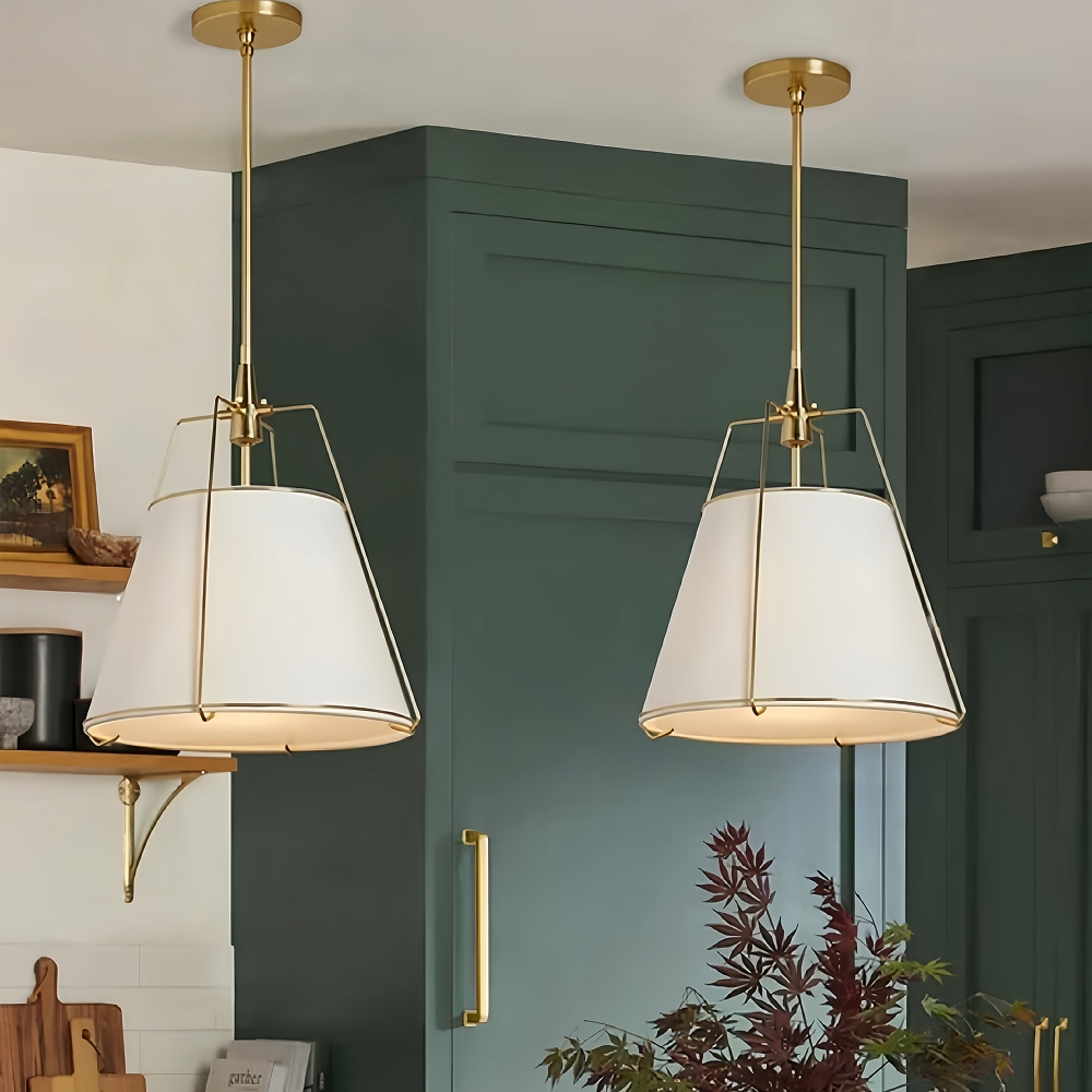 Vintage Living Room Fabric Chandelier Simple Dining Room Pendant Light