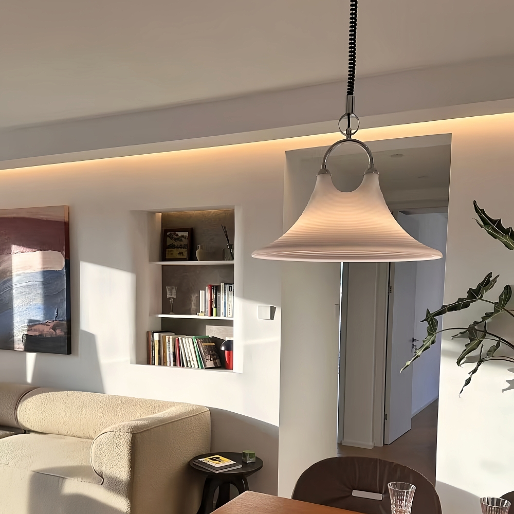  Nordic Painted Horn Pendant Light Adjustable Creative Personalized Artistic Retro Chandelier