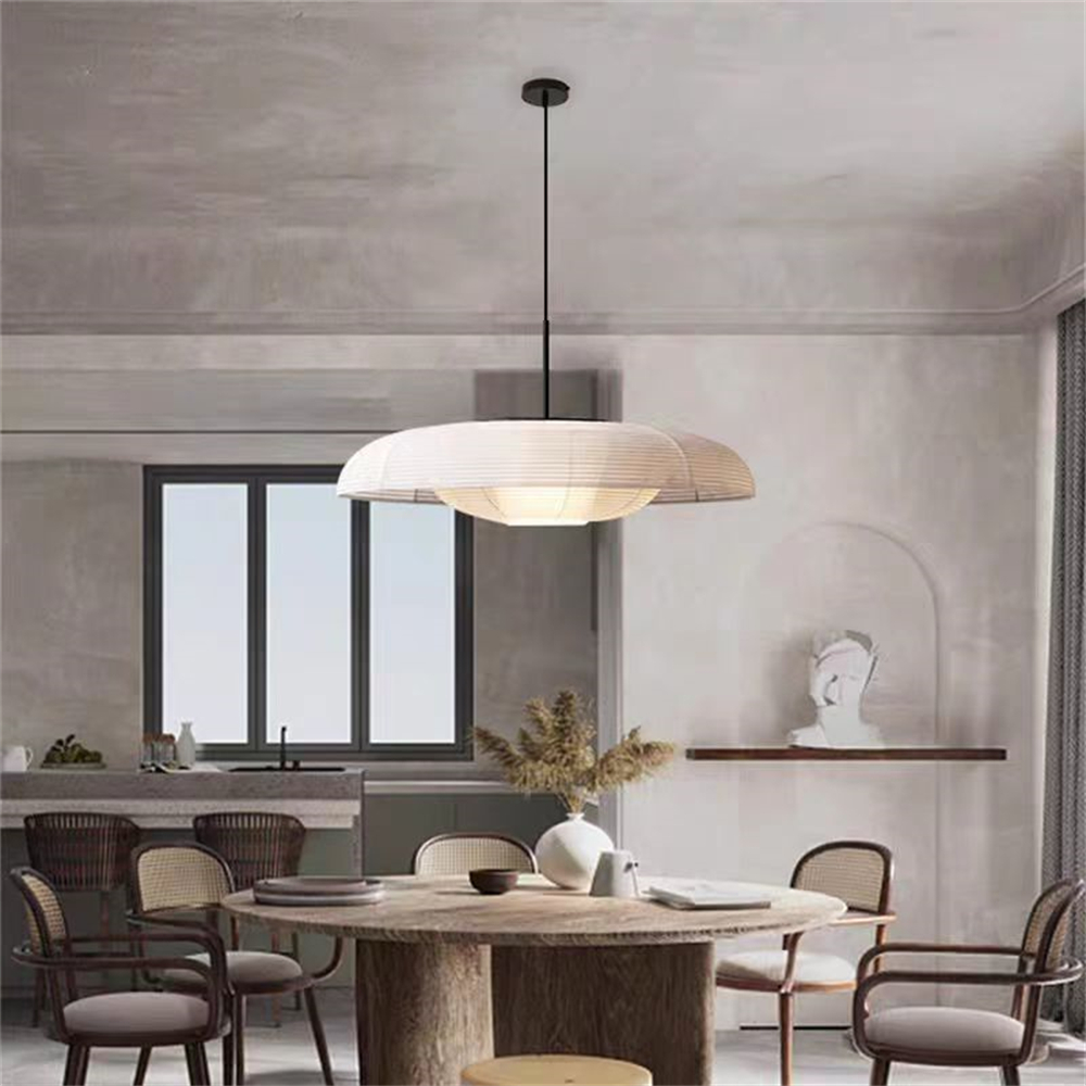 Japanese Wabi Sabi Style Designer Creative Fabric Large Pendant Light