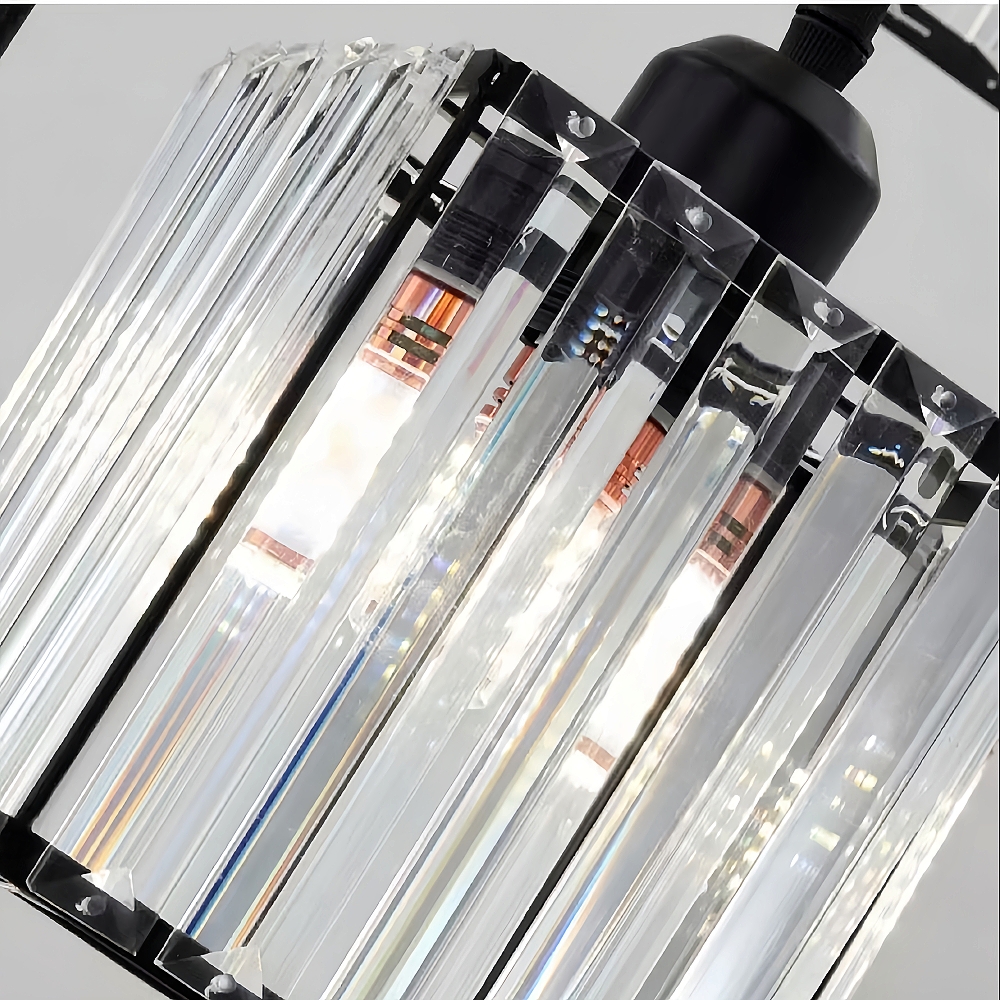 Modern Minimalist LED Crystal Chandelier Creative Duplex Staircase Villa Living Room Lighting Fixtures