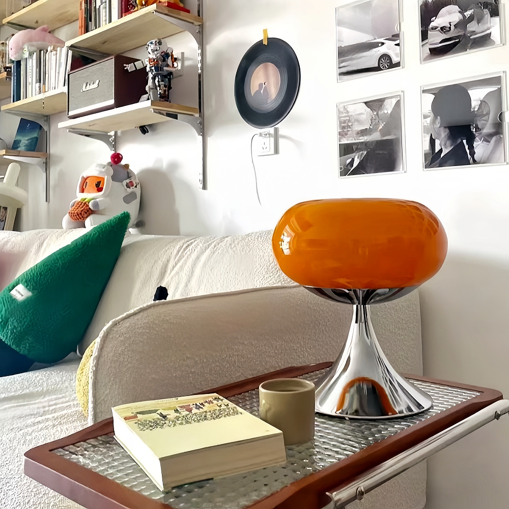 Creative Green Apple Vintage Atmosphere Bauhaus Glass Desk Lamp