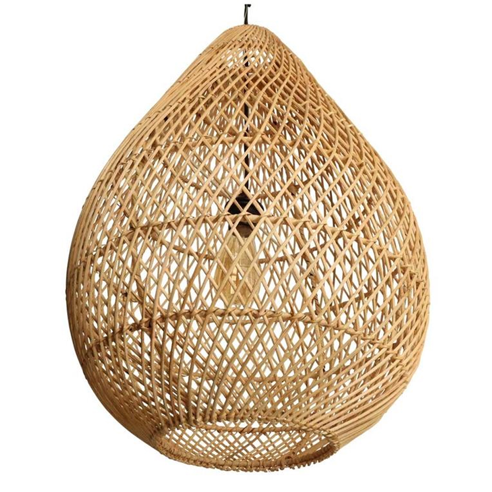 Handmade Rattan Chandelier Tear Shape Lantern Pendant Lamp