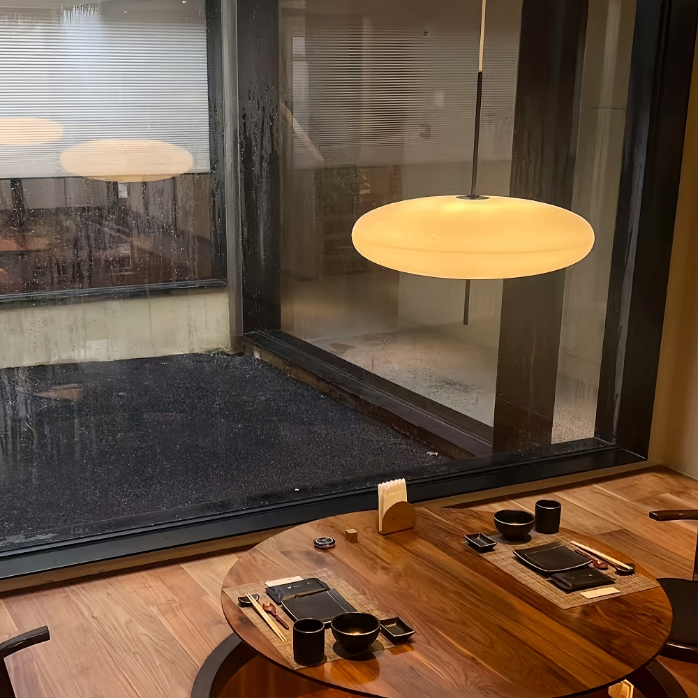 Danish Designer Glass Pendant Light Nordic modern Milk White Chandelier