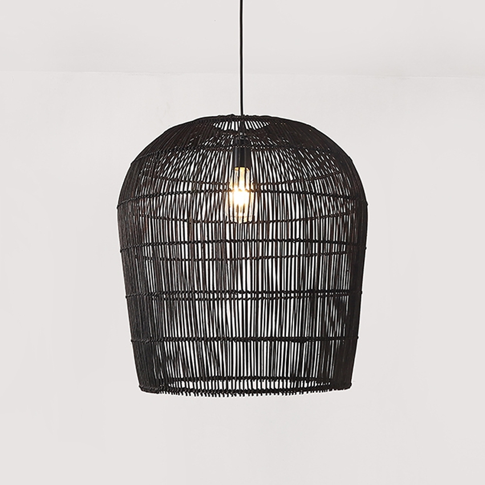 Coastal Chic Rattan Lighting Natural Handwoven Pendant Lamp Shade