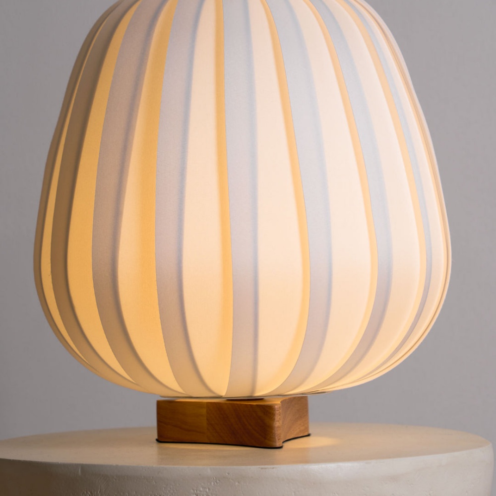 Modern Minimalist Solid Wood & Fabric Table Lamp