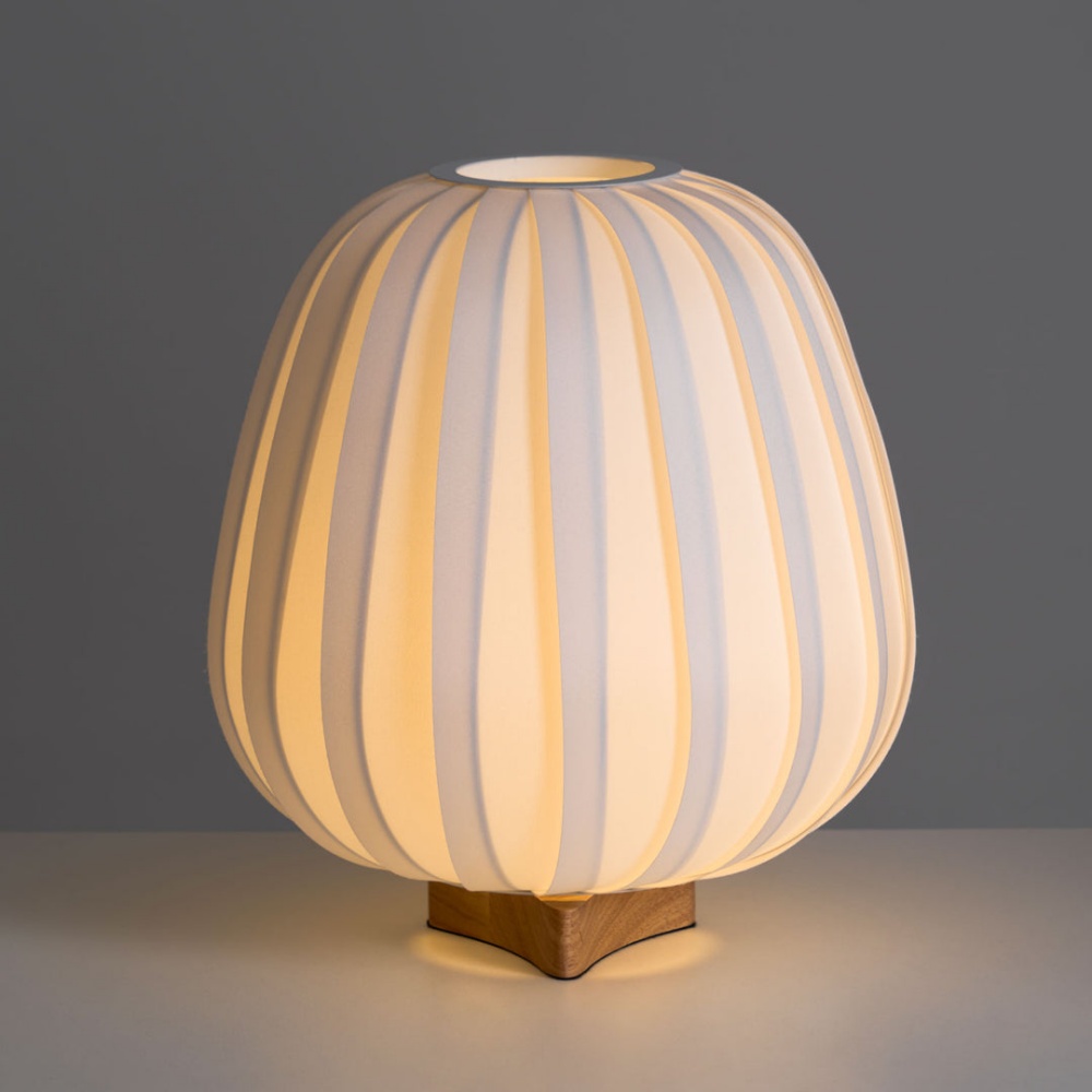 Modern Minimalist Solid Wood & Fabric Table Lamp