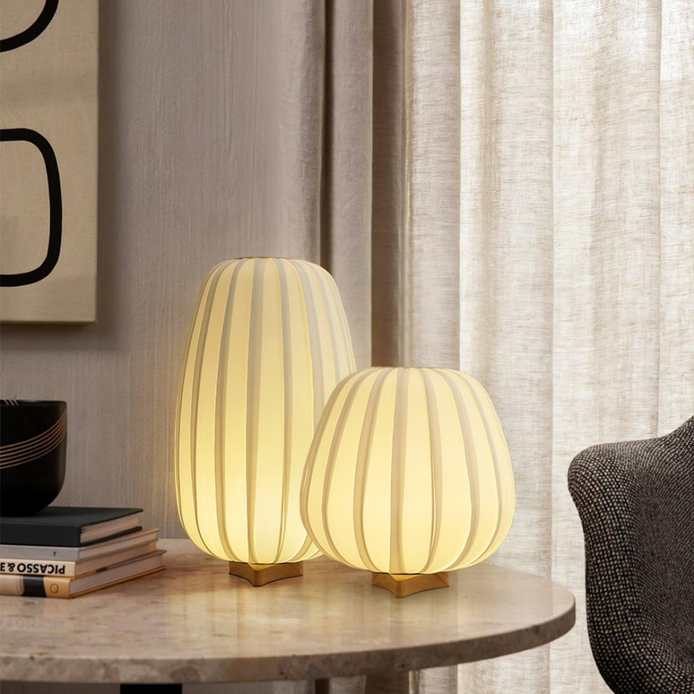 Modern Minimalist Solid Wood & Fabric Table Lamp