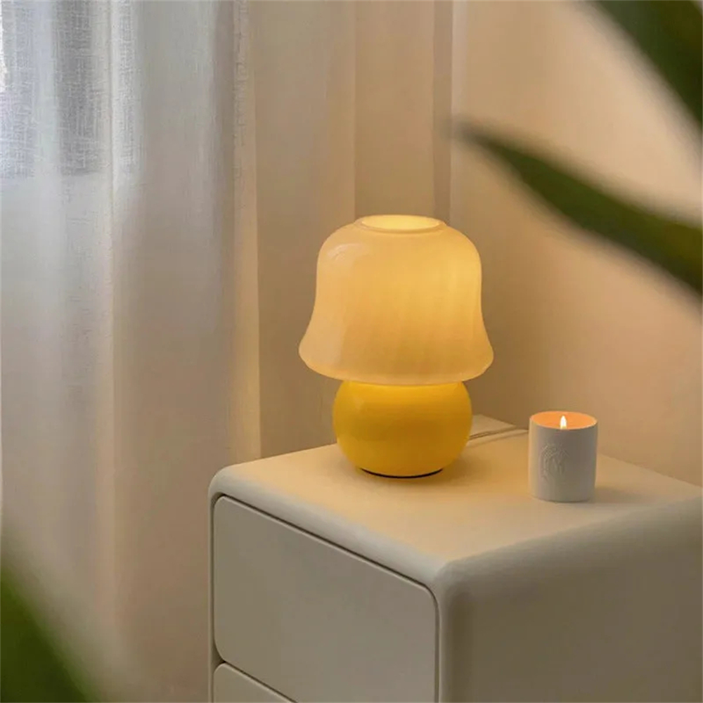 French Cream Mushroom Lamp Creative Decorative Table Lamp For Bedroom