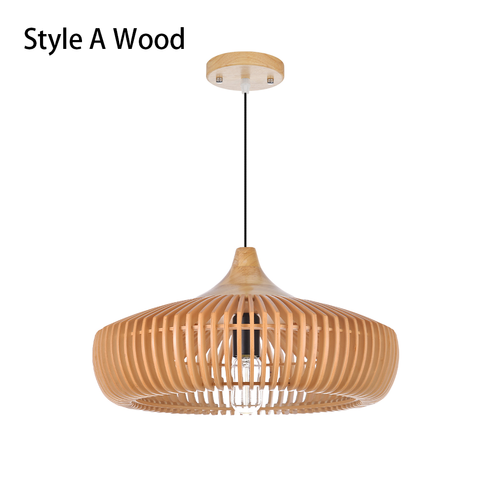 Dining Room Decor Wooden Pendant Lights Japanese Style Chandelier for Restaurants