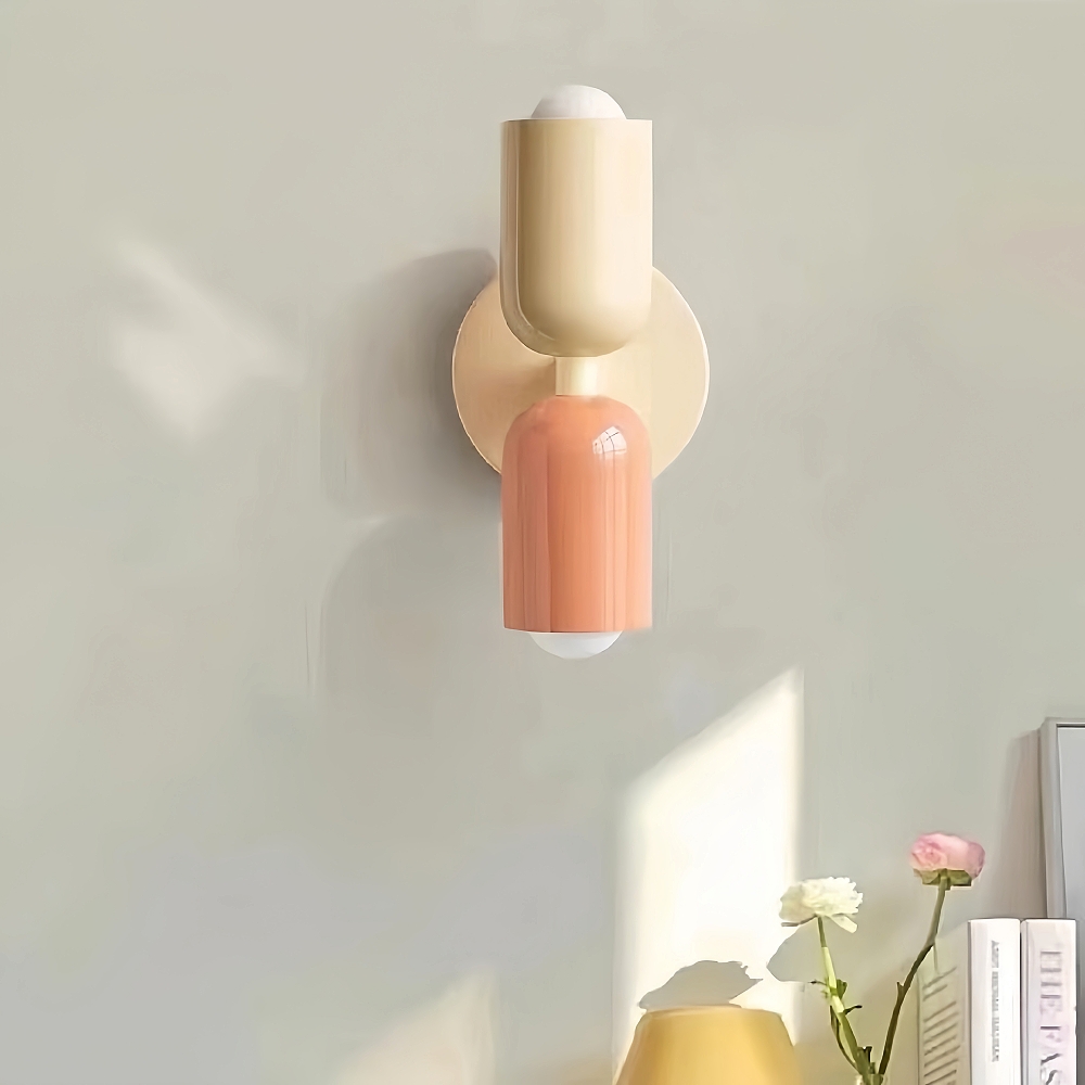 Morandi Color Retro Double Head Creative Home Decoration Wall Lamp