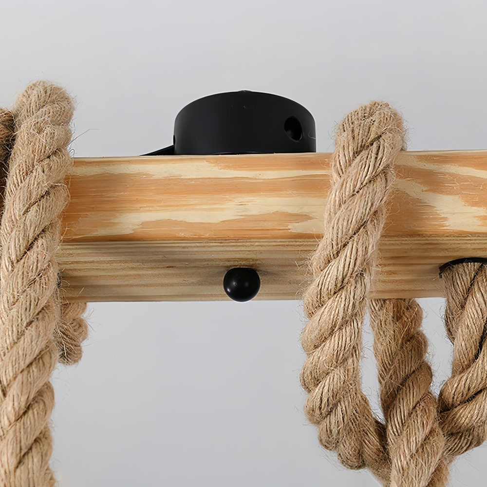 Retro Industrial Style Hemp Rope Grenade Pendant Lamp