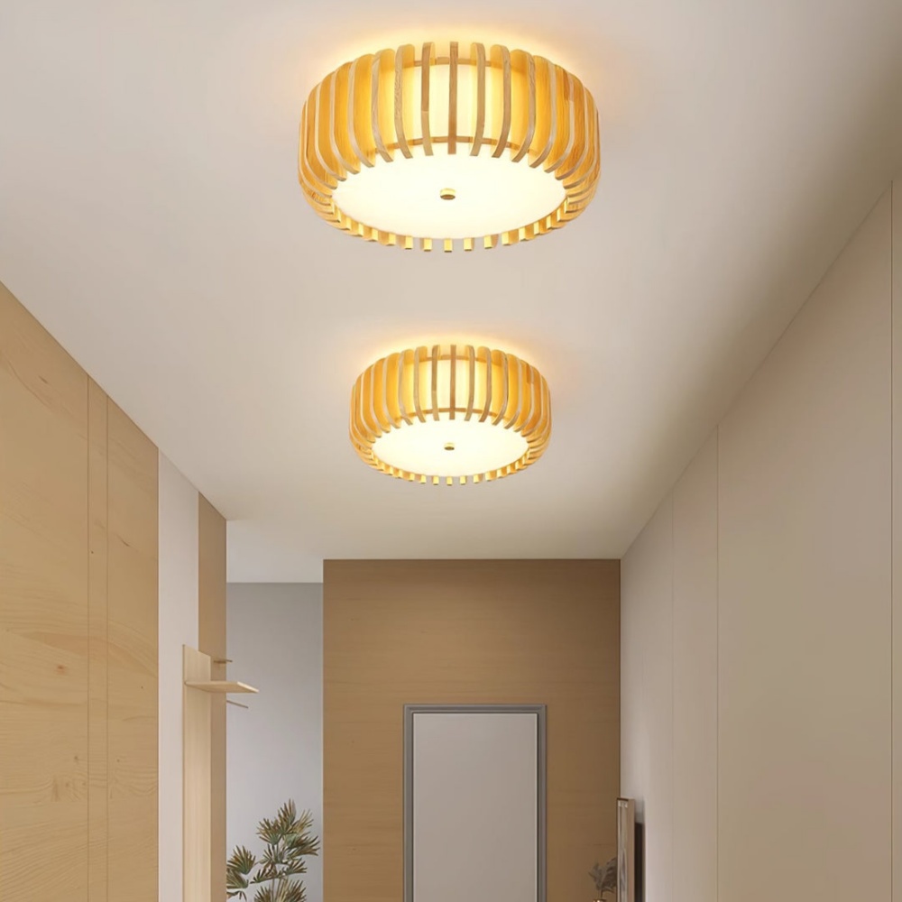 Modern Minimalist Wooden Bedroom Ceiling Light