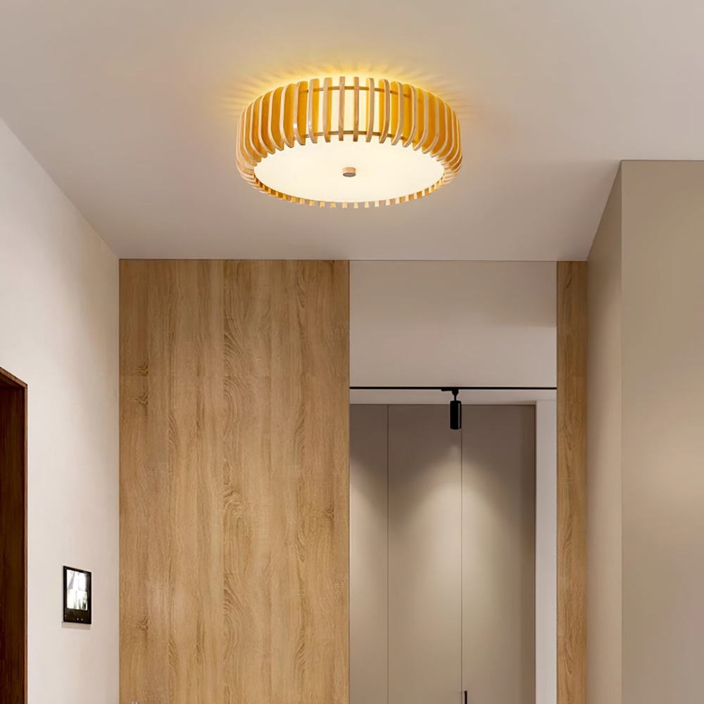 Modern Minimalist Wooden Bedroom Ceiling Light