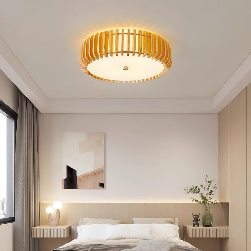 Modern Minimalist Wooden Bedroom Ceiling Light