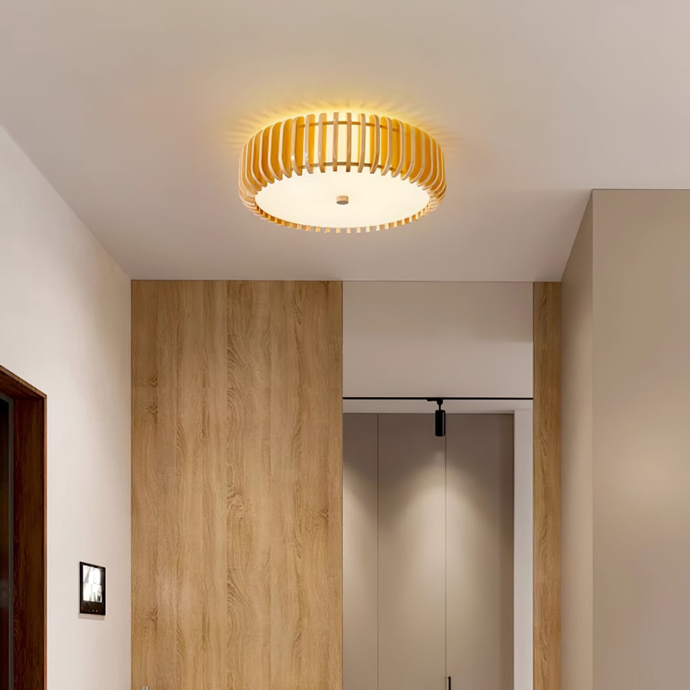 Modern Minimalist Wooden Bedroom Ceiling Light