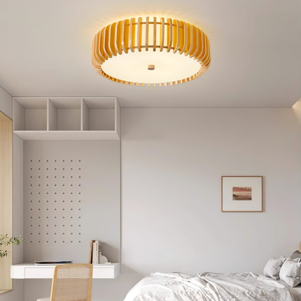 Modern Minimalist Wooden Bedroom Ceiling Light