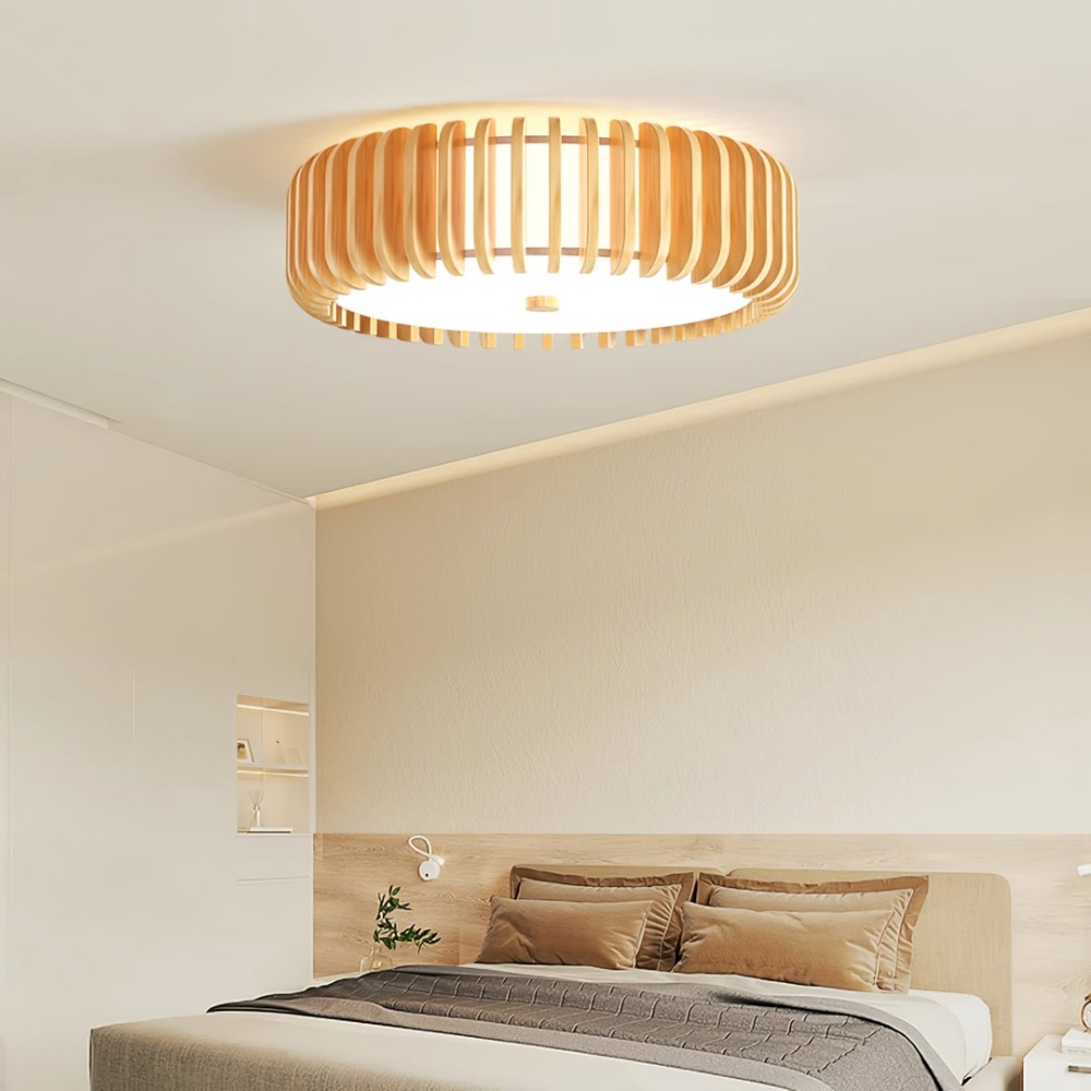 Modern Minimalist Wooden Bedroom Ceiling Light