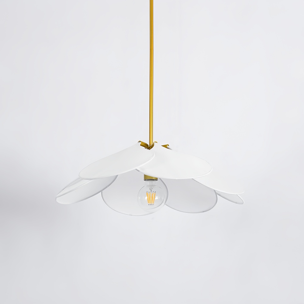 Japanese Wabi-Sabi Petal-Shaped Fabric Pendant Lamp