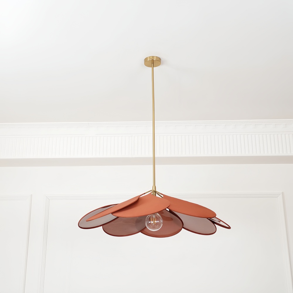 Japanese Wabi-Sabi Petal-Shaped Fabric Pendant Lamp